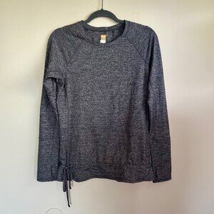 Lucy Activewear Heather Grey Long Sleeve Shirt Size Medium